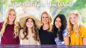 Cozy Curlers on different hair types. Get the styles you want depending on how you use them.