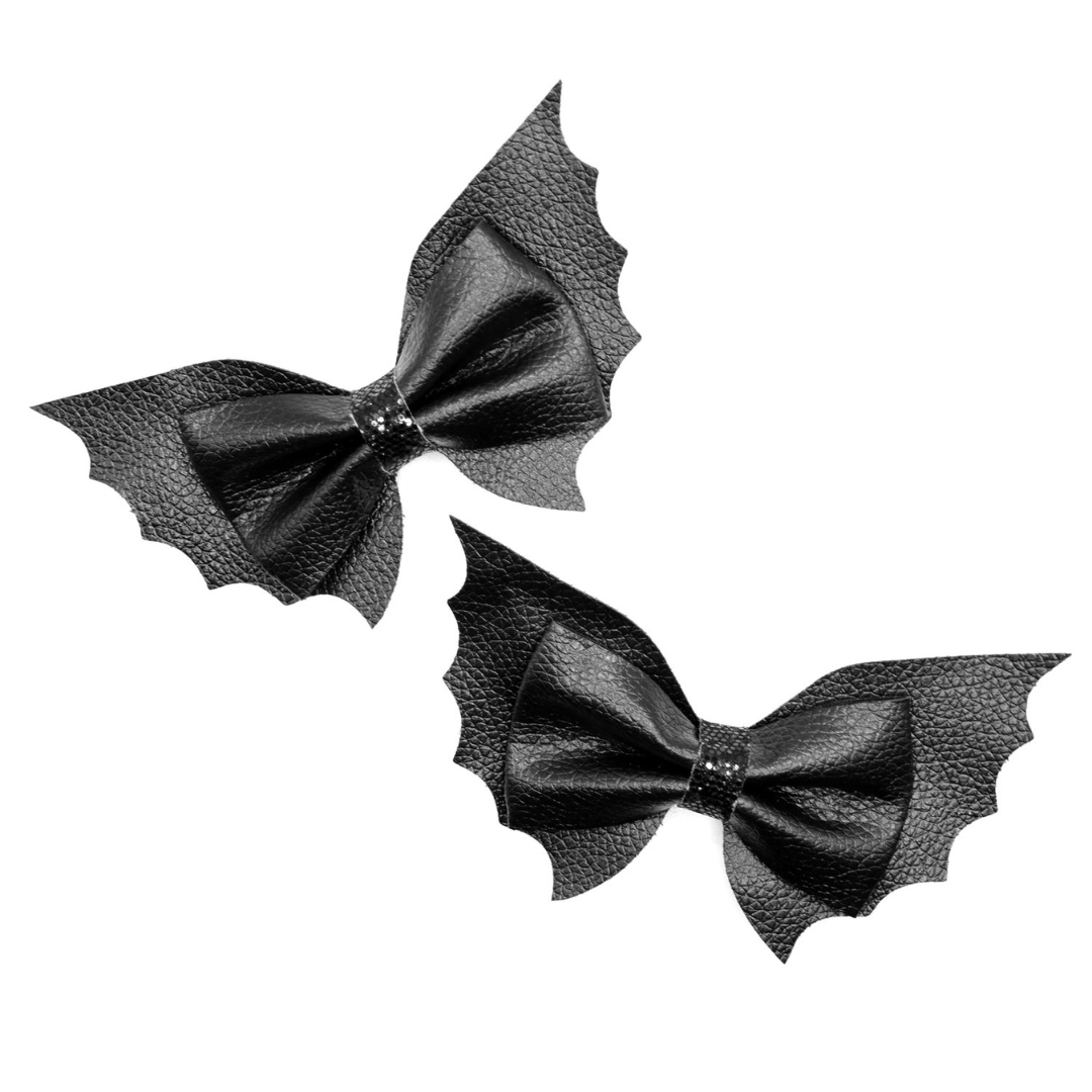 Faux-Leather Bat Bows